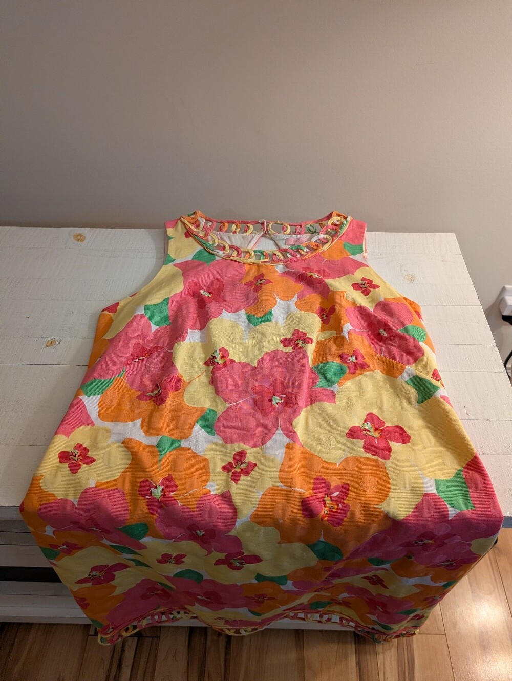 Lily Pulitzer Bright Floral Dress Yellow, Orange, And Red